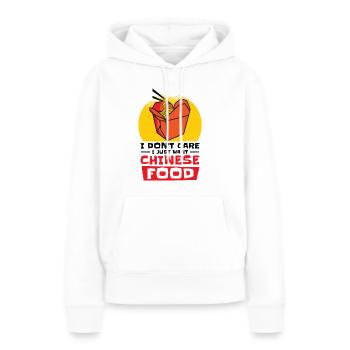 Cuisine asiatique Cuisine chinoise Fan Noodle Foodie - Sweat à capuche Premium bio Femme - blanc - Devant - Julia (174cm)