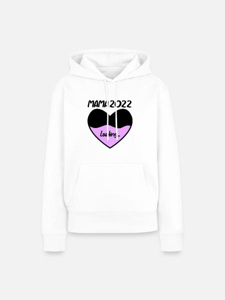 Mama 2022 - Werdende Mutter 2022 loading - Frauen Premium Bio Hoodie - Weiß