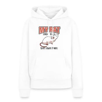 Rat Rodent Rat Lovers Mouse Pet - Frauen Premium Bio Hoodie - Weiß - Vorne - Julia (174cm)