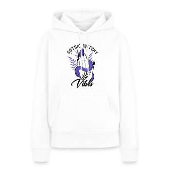 Divination gothique Fortune Telling Witch Crystal - Sweat à capuche Premium bio Femme - blanc - Devant - Julia (174cm)