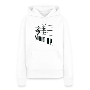 Fermata Compositeur de musique Écrivant un symbole musical - Sweat à capuche Premium bio Femme - blanc - Devant - Julia (174cm)