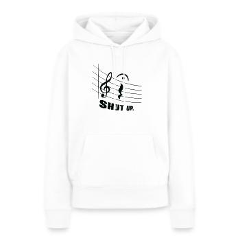 Fermata Compositeur de musique Écrivant un symbole musical - Sweat à capuche Premium bio Femme - blanc - Devant - Julia (174cm)