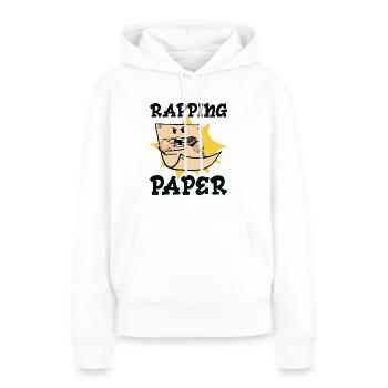 Musik Rappen Musiker Rapper Papier Lieder - Frauen Premium Bio Hoodie - Weiß - Vorne - Julia (174cm)