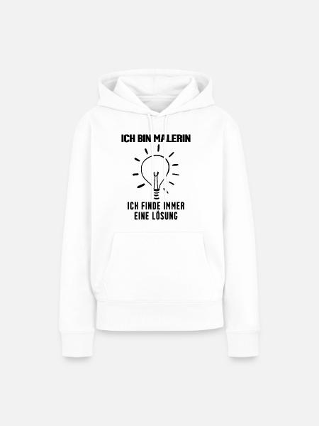 Malerin Beruf Ausbildung - Frauen Premium Bio Hoodie - Weiß