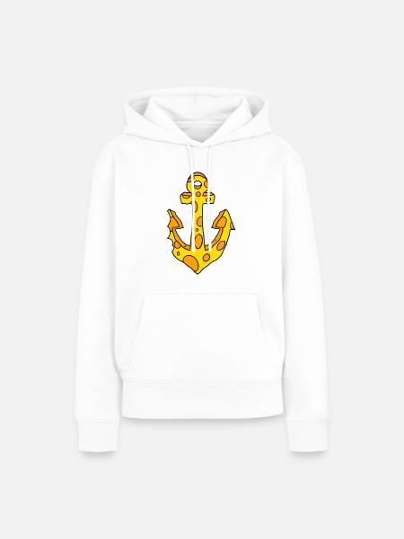 Anker Käse - Frauen Premium Bio Hoodie - Weiß