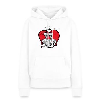 Till Death Midnight Lovers Gothic Skull Bones - Women’s Premium Organic Hoodie - white - Front - Julia (174cm)