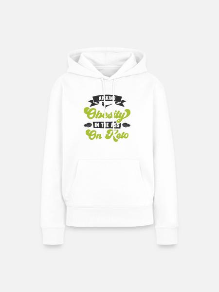 Keto-Diät Ketogene Ernährung Diätassistent - Frauen Premium Bio Hoodie - Weiß