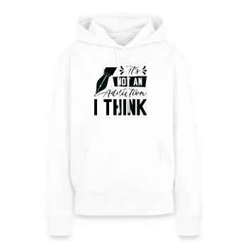 Stylo plume Stylo Stylo Cherche des Artistes - Sweat à capuche Premium bio Femme - blanc - Devant - Julia (174cm)