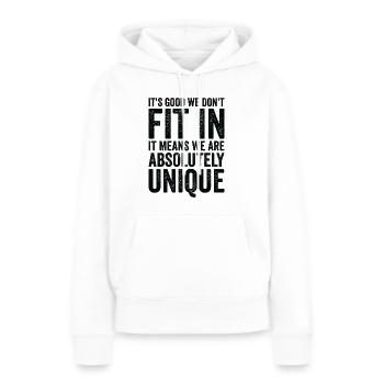Positivität Außenseiter Dichter Poesie - Frauen Premium Bio Hoodie - Weiß - Vorne - Julia (174cm)