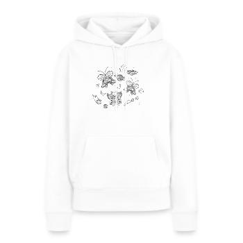 Himmlischer Schmetterling Nachthimmel Linienkunst - Frauen Premium Bio Hoodie - Weiß - Vorne - Julia (174cm)