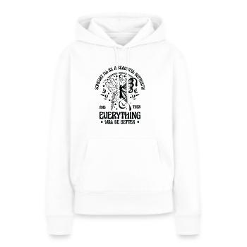 Himmlischer Schmetterling Mystische - Frauen Premium Bio Hoodie - Weiß - Vorne - Julia (174cm)