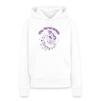 Himmlischer Schmetterling Transforming Galaxy - Frauen Premium Bio Hoodie - Weiß - Vorne - Julia (174cm)