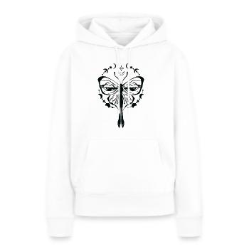 Papillon céleste mystique - Sweat à capuche Premium bio Femme - blanc - Devant - Julia (174cm)