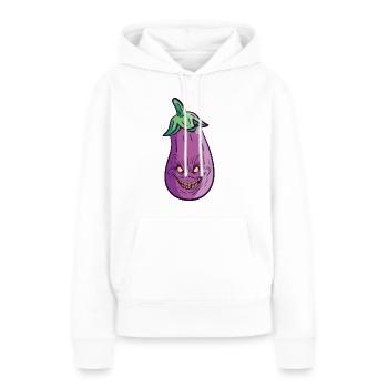 Halloween Auberginenmonster Gesundes Essen - Frauen Premium Bio Hoodie - Weiß - Vorne - Julia (174cm)
