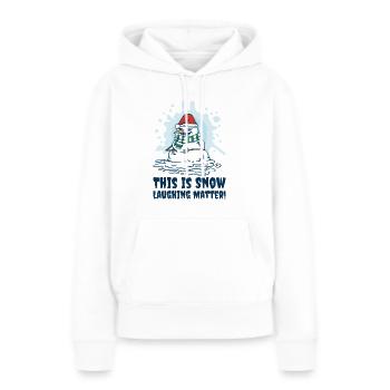 Halloween Gruseliger Schneemann Weihnachten - Frauen Premium Bio Hoodie - Weiß - Vorne - Julia (174cm)