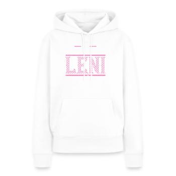 Leni Geschenkidee Geschenk Geburtstag - Frauen Premium Bio Hoodie - Weiß - Vorne - Julia (174cm)
