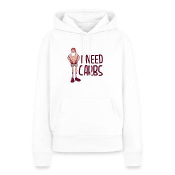 Weihnachten Weihnachtsmann Kohlenhydrate Urlaub - Frauen Premium Bio Hoodie - Weiß - Vorne - Julia (174cm)