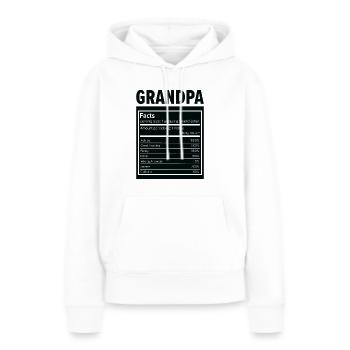 Großelterntag Beste verblüffende Großvater-Fakten - Frauen Premium Bio Hoodie - Weiß - Vorne - Julia (174cm)