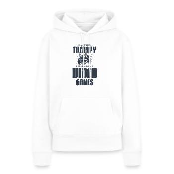 Ich brauche keine Therapie Ich brauche nur meine Videospiele - Frauen Premium Bio Hoodie - Weiß - Vorne - Julia (174cm)