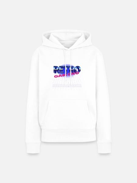 Retro-Gaming - Frauen Premium Bio Hoodie - Weiß