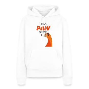 Ich treffe Pfotenentscheidungen, ich treffe schlechte Entscheidungen Hundeliebhaber - Frauen Premium Bio Hoodie - Weiß - Vorne - Julia (174cm)