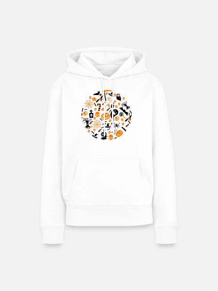 Halloween Ikonen - Frauen Premium Bio Hoodie - Weiß