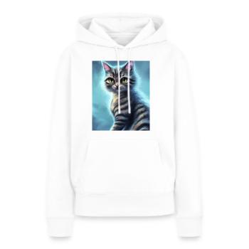 Cat - Women’s Premium Organic Hoodie - white - Front - Julia (174cm)