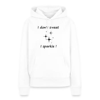 Brillant - Sweat à capuche Premium bio Femme - blanc - Devant - Julia (174cm)
