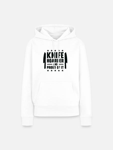 Messenverzamelaar Verzamelmessen - Dame Premium hoodie, økologisk bomuld - hvid