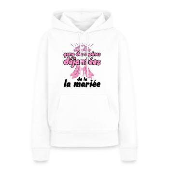 Gang des copines déjantées de la mariée 2 evjf - Sweat à capuche Premium bio Femme - blanc - Devant - Julia (174cm)
