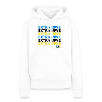 Syndrome de Down Chromosomes Extra Amour Extra - Sweat à capuche Premium bio Femme - blanc - Devant - Julia (174cm)
