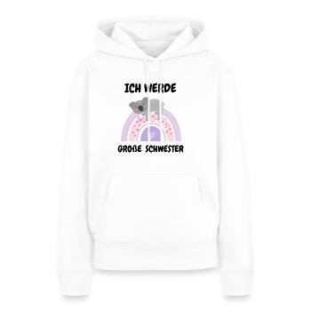 Ich Werde Große Schwester - Baby Koala Herzen - Frauen Premium Bio Hoodie - Weiß - Vorne - Julia (174cm)