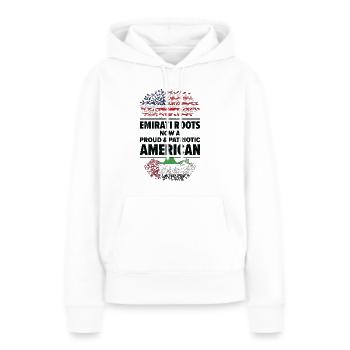 Né émirati Émirats arabes unis - Sweat à capuche Premium bio Femme - blanc - Devant - Julia (174cm)