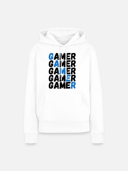 Spieler - Frauen Premium Bio Hoodie - Weiß
