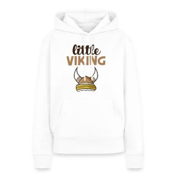 Petit Viking - Sweat à capuche Premium bio Femme - blanc - Devant - Julia (174cm)