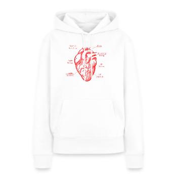 Parties du cœur - Sweat à capuche Premium bio Femme - blanc - Devant - Julia (174cm)
