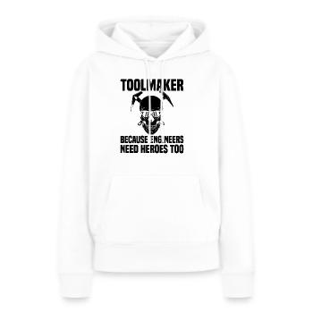 Problèmes de tolérance des mécaniciens du CNC - Sweat à capuche Premium bio Femme - blanc - Devant - Julia (174cm)