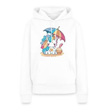 Ice cream fun - refreshingly different - Women’s Premium Organic Hoodie - white - Front - Julia (174cm)
