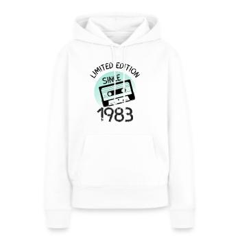 Limited Edition 1983 - Frauen Premium Bio Hoodie - Weiß - Vorne - Julia (174cm)