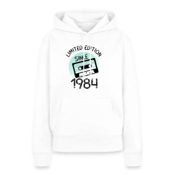 Limited Edition 1984 - Frauen Premium Bio Hoodie - Weiß - Vorne - Julia (174cm)