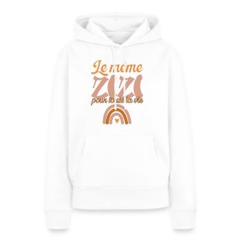 Cadeau EVJF Future Mariée Humour Zizi Bride Fille - Sweat à capuche Premium bio Femme - blanc - Devant - Julia (174cm)