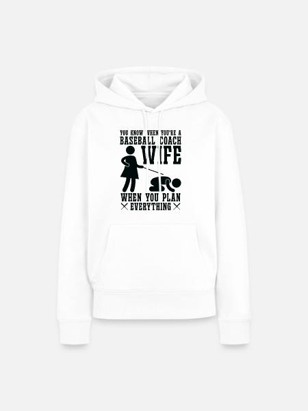 Baseball-Trainerin Ehefrau Berufstätige Mutter - Frauen Premium Bio Hoodie - Weiß