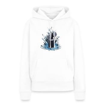 Drum and Bass Music Festival DnB - Frauen Premium Bio Hoodie - Weiß - Vorne - Julia (174cm)