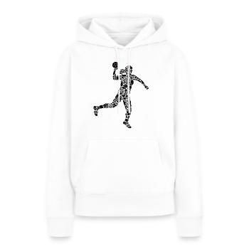 Handballspielerin Symbole Mädchen Handball - Frauen Premium Bio Hoodie - Weiß - Vorne - Julia (174cm)