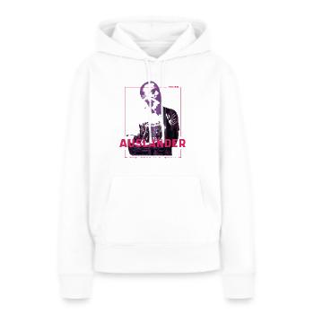 Auslander Double Expo - Frauen Premium Bio Hoodie - Weiß - Vorne - Julia (174cm)