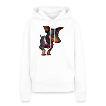 Doberman Chien Doberman Dresseur Doberman Chiot Doberman - Sweat à capuche Premium bio Femme - blanc - Devant - Julia (174cm)
