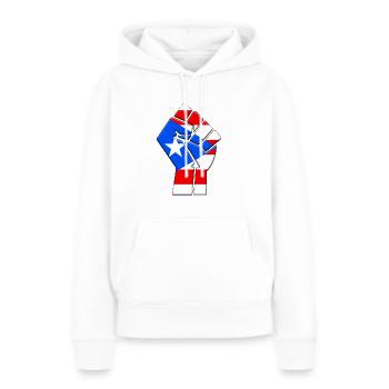 Porto Rico Flag RIcan Boricua Country Pride - Sweat à capuche Premium bio Femme - blanc - Devant - Julia (174cm)