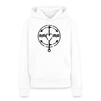 Same Love Herz - Frauen Premium Bio Hoodie - Weiß - Vorne - Julia (174cm)