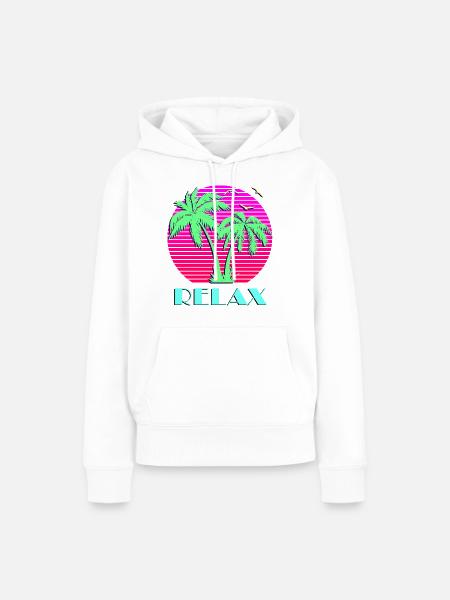 Entspannen - Frauen Premium Bio Hoodie - Weiß