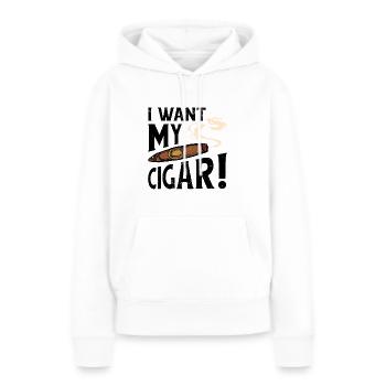 Fumeurs de cigares Fumeurs de cigares - Sweat à capuche Premium bio Femme - blanc - Devant - Julia (174cm)